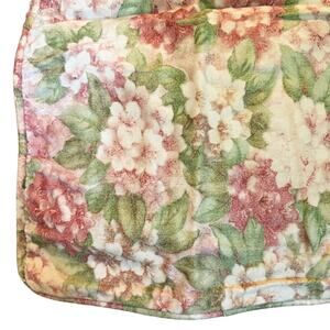 VTG Accent Pillowcase Square  14 x 14  Bougainvillea Flower  Pink Green Cream